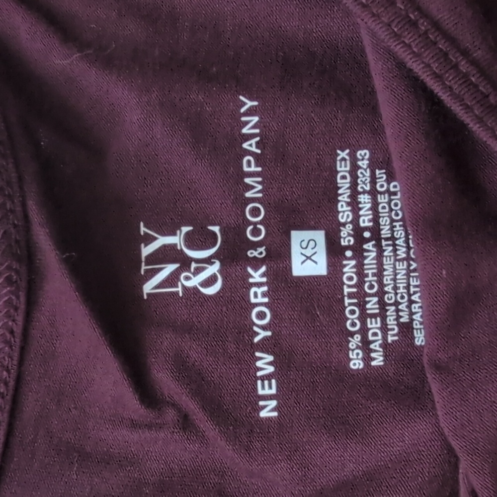 NWT New York & Company Burgundy Cardigan And Cami Set XS - Picture 4 of 5